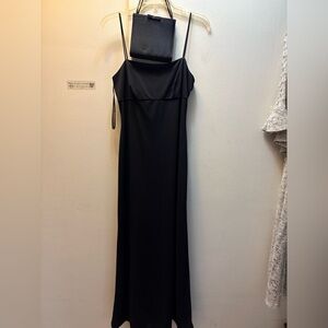 Black dress with purse